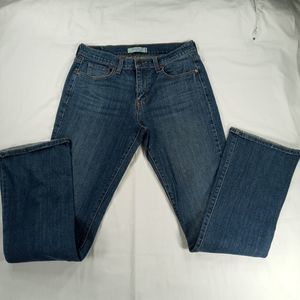 Levi's 515 bootcut blue jeans button flap 5 pocket studded flaps women's 31W 32L